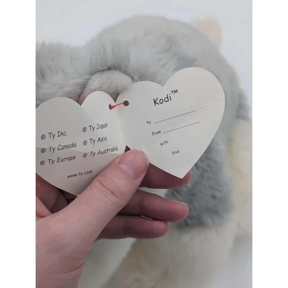 Ty Classic Kodi Husky Dog Plush Gray White Stuffed Animal 2004 w/ Hang Tag 13